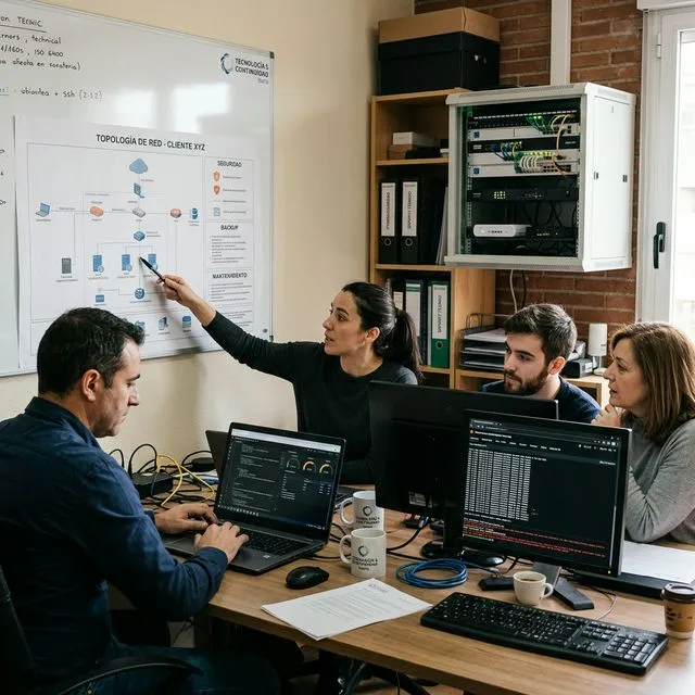 Equipo de LaEsencia.Digital trabajando en una sesión de transformación digital